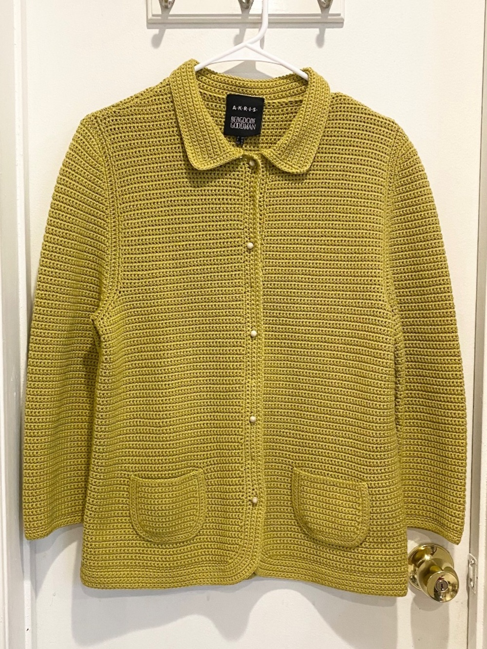 Akris x Bergdorf Goodman 100% Cotton Knit Cardigan Sweater - Like New
